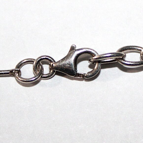 Sterling Silver Glass & Crystal Bead Necklace - Picture 5 of 8